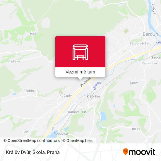 Králův Dvůr, Škola mapa