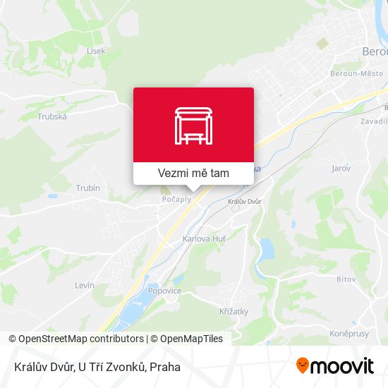 Králův Dvůr, U Tří Zvonků mapa