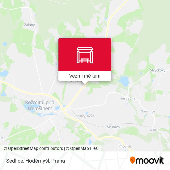 Sedlice, Hoděmyšl mapa