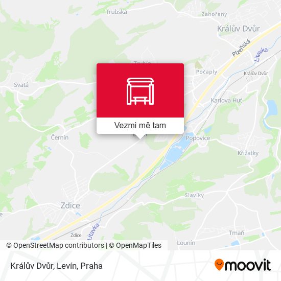 Králův Dvůr, Levín mapa