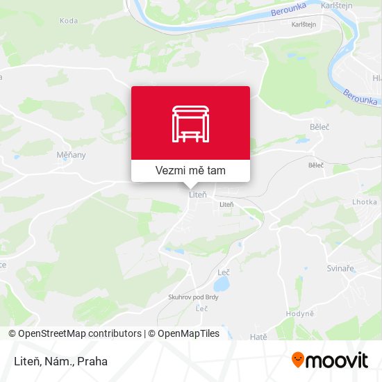 Liteň, Nám. mapa