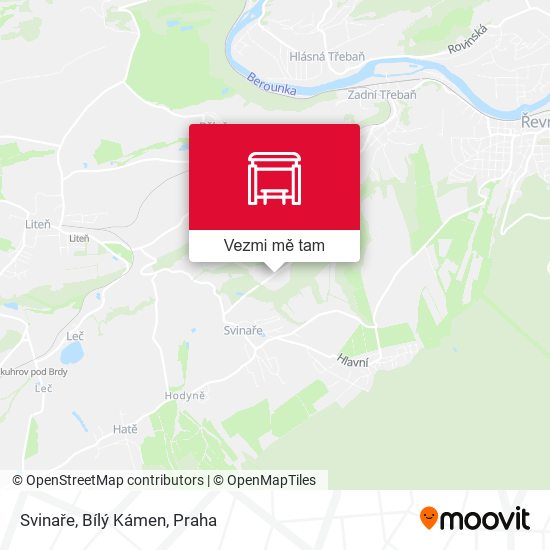 Svinaře, Bílý Kámen mapa