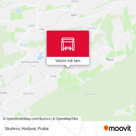 Skuhrov, Hodyně mapa