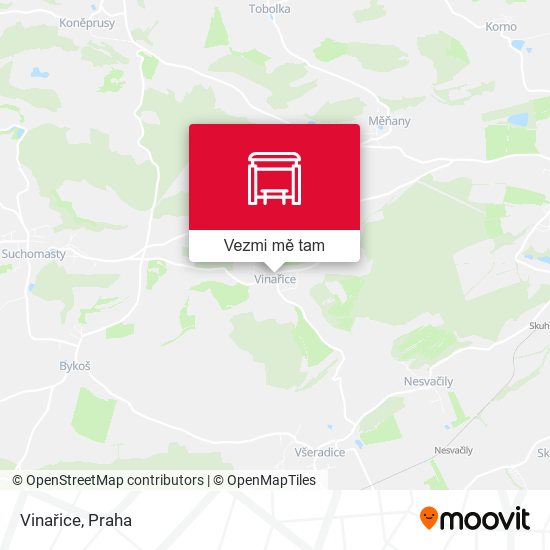 Vinařice mapa