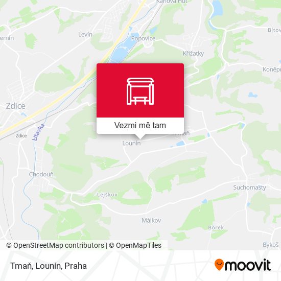 Tmaň, Lounín mapa