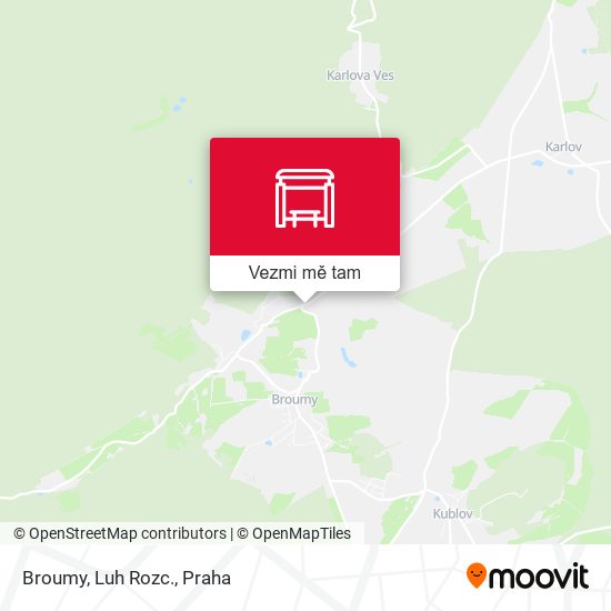 Broumy, Luh Rozc. mapa