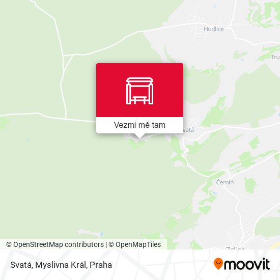 Svatá, Myslivna Král mapa