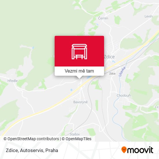 Zdice, Autoservis mapa