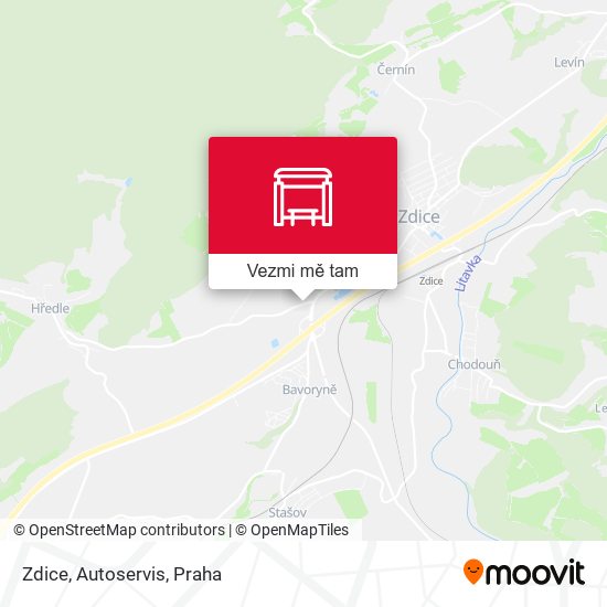 Zdice, Autoservis mapa