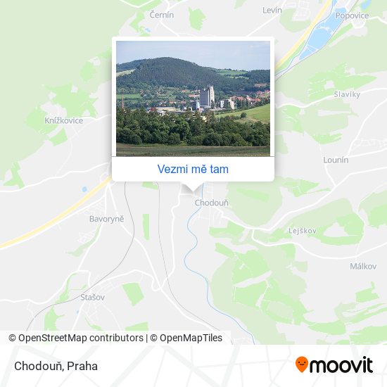 Chodouň mapa