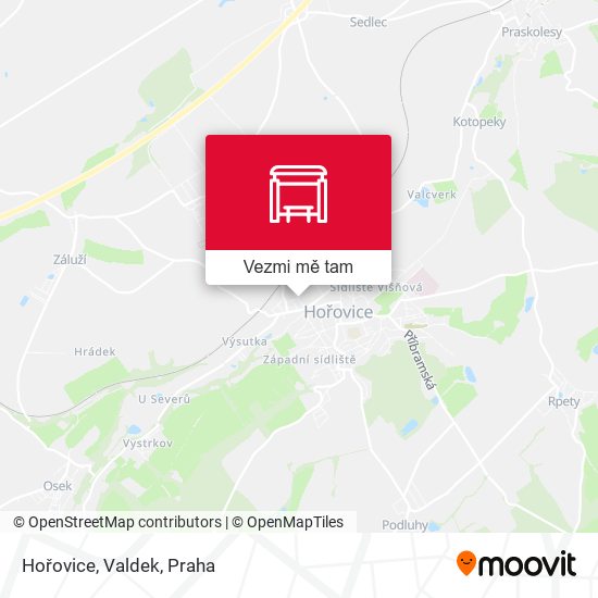 Hořovice, Valdek mapa
