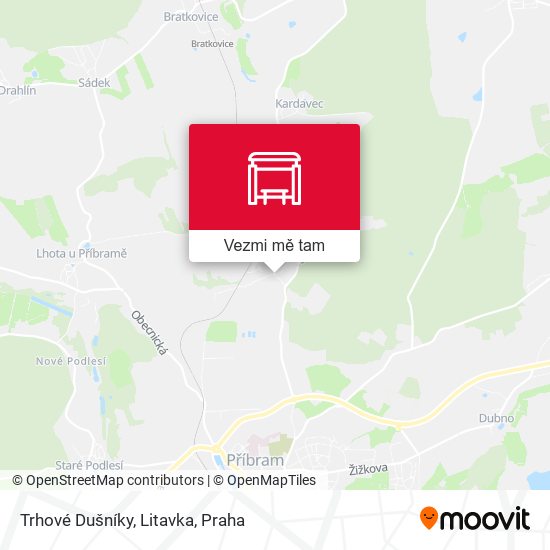 Trhové Dušníky, Litavka mapa