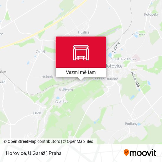 Hořovice, U Garáží mapa