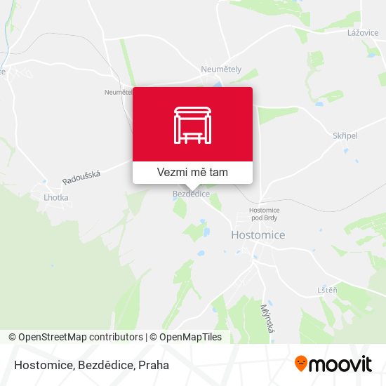 Hostomice, Bezdědice mapa