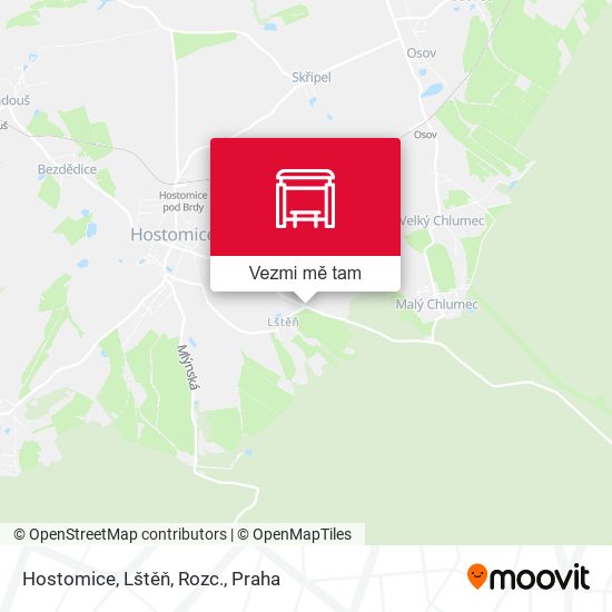 Hostomice, Lštěň, Rozc. mapa