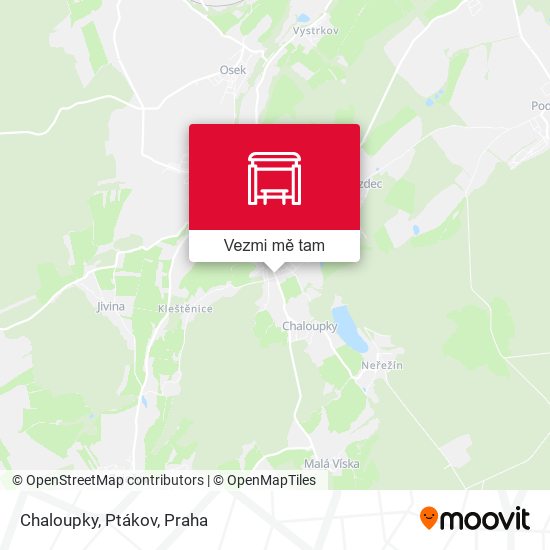 Chaloupky, Ptákov mapa