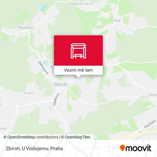 Zbiroh, U Vodojemu mapa