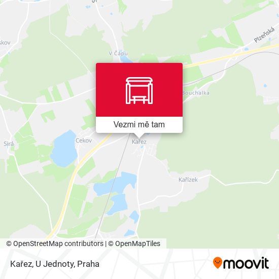 Kařez, U Jednoty mapa