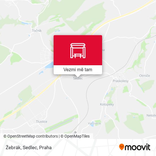 Žebrák, Sedlec mapa