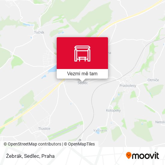 Žebrák, Sedlec mapa
