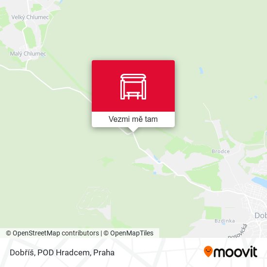 Dobříš, POD Hradcem mapa