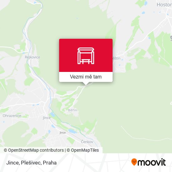 Jince, Plešivec mapa