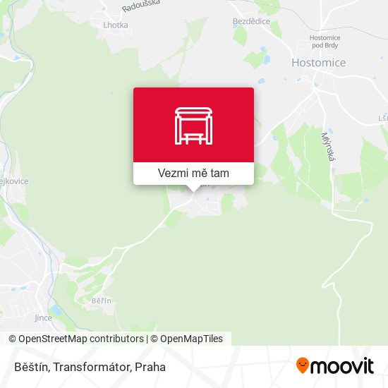 Běštín, Transformátor mapa