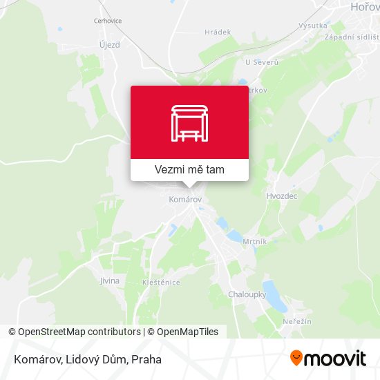 Komárov, Lidový Dům mapa