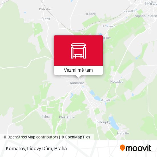Komárov, Lidový Dům mapa