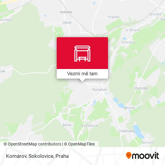 Komárov, Sokolovice mapa