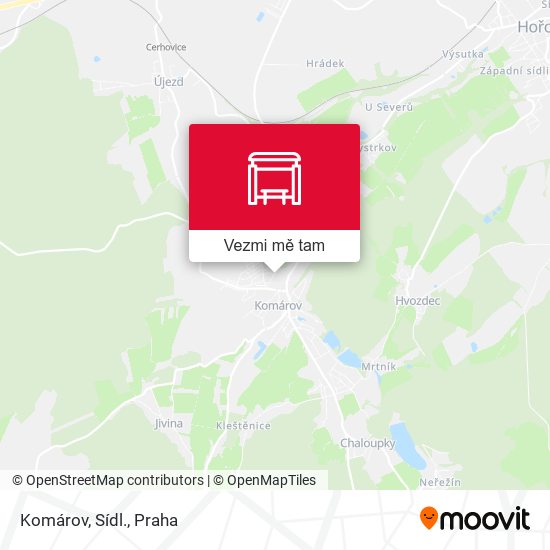 Komárov, Sídl. mapa