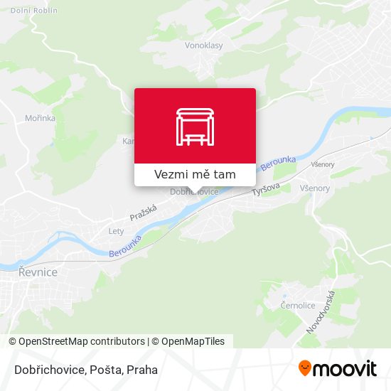 Dobřichovice, Pošta mapa