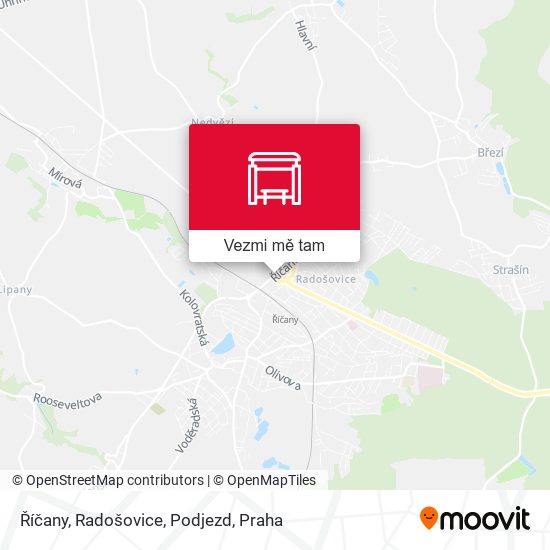 Říčany, Radošovice, Podjezd mapa