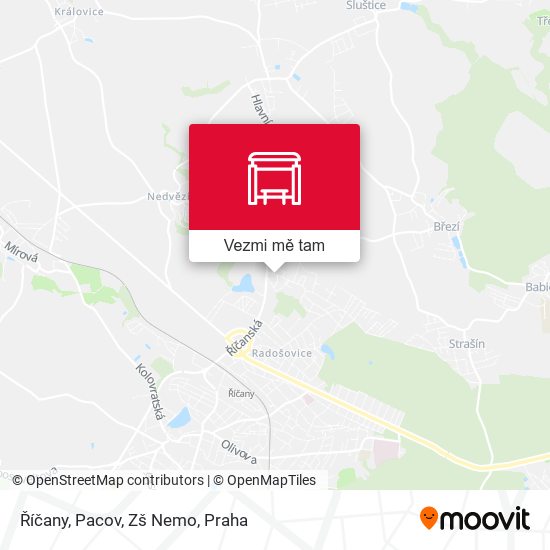 Říčany, Pacov, Zš Nemo mapa