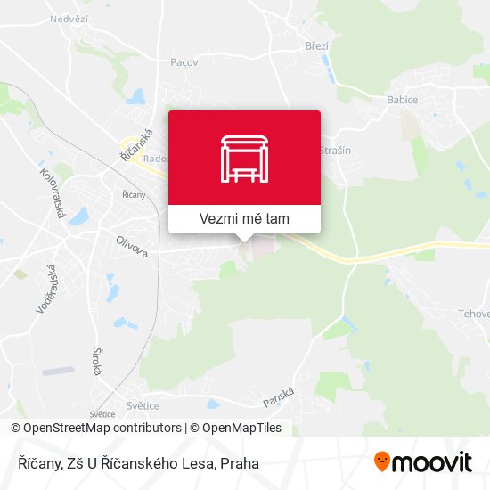 Říčany, Zš U Říčanského Lesa mapa