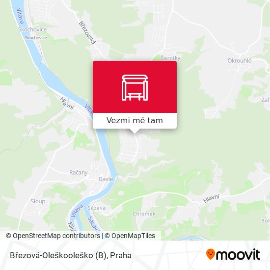 Březová-Oleškooleško mapa