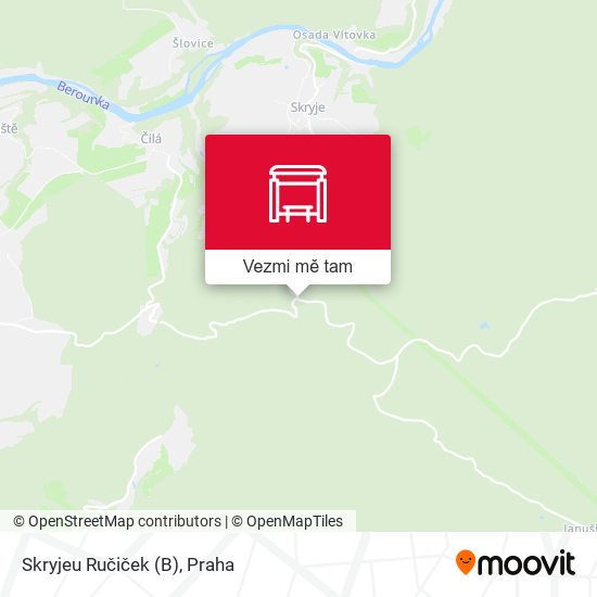 Skryjeu Ručiček (B) mapa