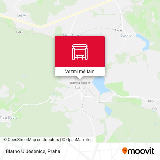 Blatno U Jesenice mapa