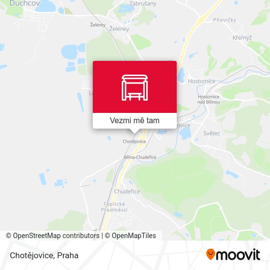 Chotějovice mapa