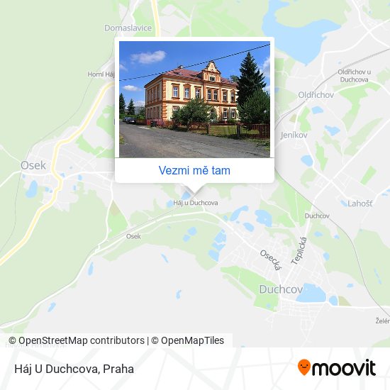 Háj U Duchcova mapa