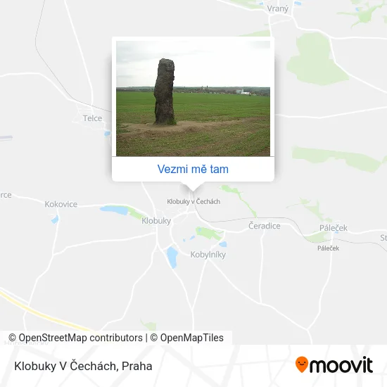 Klobuky V Čechách mapa