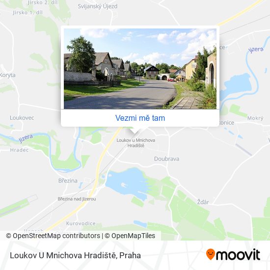 Loukov U Mnichova Hradiště mapa