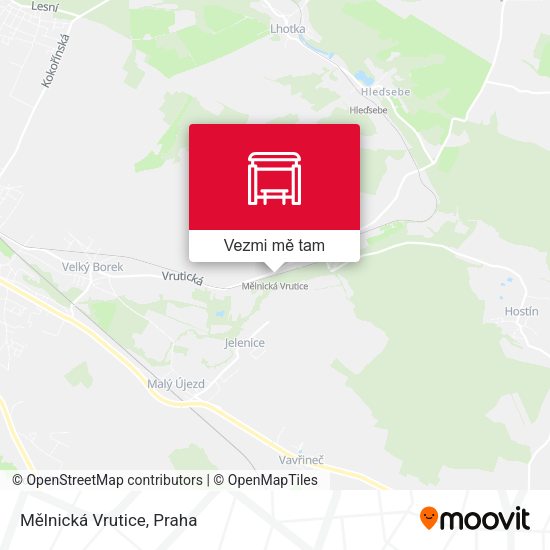 Mělnická Vrutice mapa