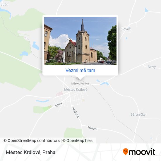 Městec Králové mapa
