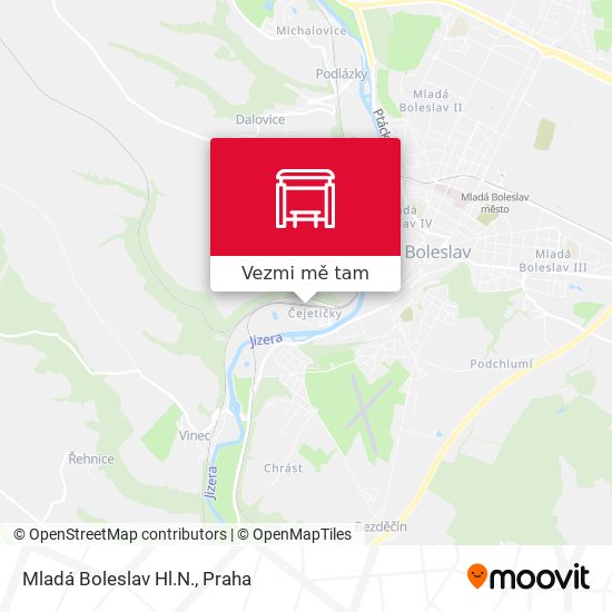 Mladá Boleslav Hl.N. mapa