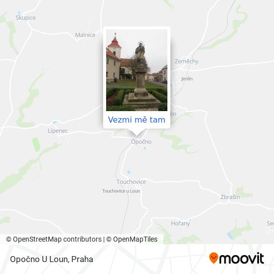Opočno U Loun mapa