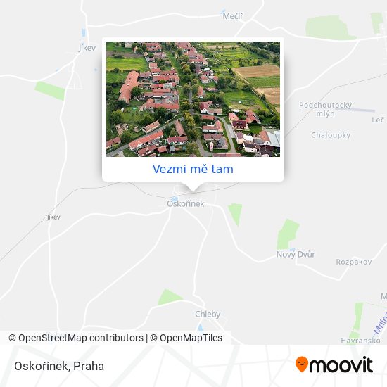 Oskořínek mapa