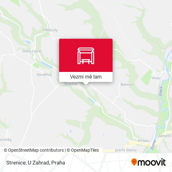 Strenice, U Zahrad mapa
