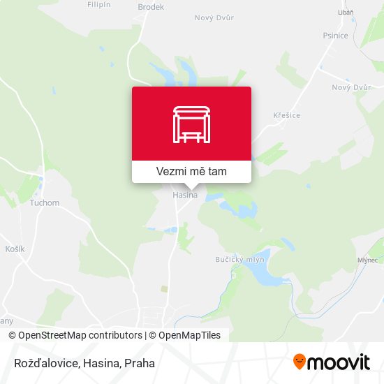 Rožďalovice, Hasina mapa
