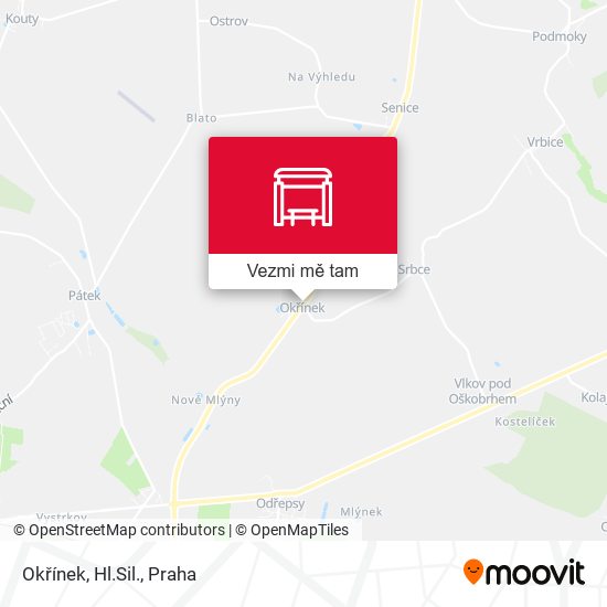 Okřínek, Hl.Sil. mapa